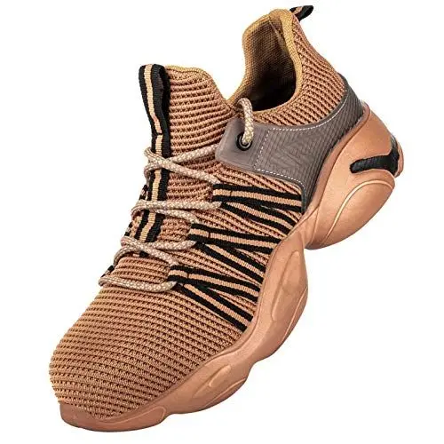 Produktbild: R-Win Sicherheitsschuhe für Herren Stahlkappenschuhe Damen Atmungsaktiv, Leicht, Arbeitsschutzschuhe, reflektierend, Nachtschutz, Industrie-Sneaker (810 Brown, numeric_44)
