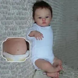 Produktbild: RXDOLL 19 Zoll 48CM Echtes Leben Baby Junge Puppe Weiche Vinyl Silikon Ganzkörper Reborn Babypuppen Vollsilikon Baby Junge Realistische Neugeborene Baby Puppe Waschbar Spielzeug