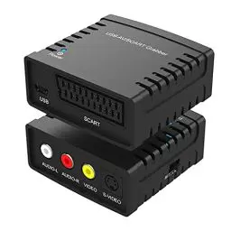 Produktbild: Rybozen Grabber Video-Capture-Karte überträgt Hi8 VHS TV-Format auf DVD, Scart auf USB, Audio- und Video-Recorder für Windows 7, 8, 10, 11 / Mac OS Analog-Konverter auf Digital