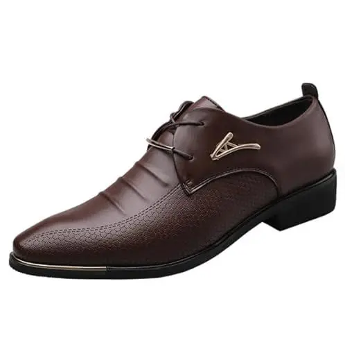 Produktbild: Ryehack Männer formelle Schuhe Spitze Oxford Schuhe Party Schnürschuhe Elegante Hochzeit Schuhe Mode Brock Schuhe