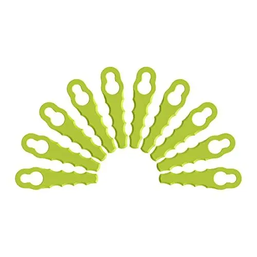 Produktbild: RYOBI 10er Set Schlagmesser Sense Trimmer 5132004561 RAC155 Kunststoffmesser für 18 V Akku-Rasentrimmer (kompatibel mit OLT1825M, RY18LT25A-113P, RY18LT25A-120P, OLT1832, RLT2925)