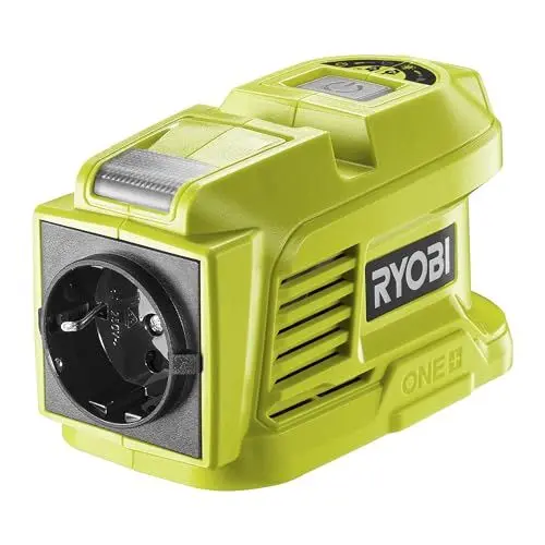 Produktbild: RYOBI 18 V ONE+ Akku-Wechselrichter RY18BI150A-0 (Wechselstromversorgung von 230Voder150W, 2X USB Anschlüsse, LED-Beleuchtung, ohne Akku und Ladegerät)