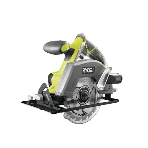 Produktbild: RYOBI 18 V ONE+ Akku-Handkreissäge R18CSP-0 (Sägeblatt-Ø 150 mm, Schnitttiefe 90°/45° 45/32 mm, werkzeuglose Tiefeneinstellung, inkl. Parallelanschlag, o, Akku & Ladegerät im Karton)