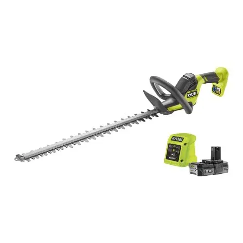 Produktbild: RYOBI 18 V ONE+ Akku-Heckenschere RY18HT55A-120 (Schnittgeschwindigkeit 1350 U/min, Messerlänge 55 cm, 24 mm Messerabstand, ohne Akku & Ladegerät im Karton)