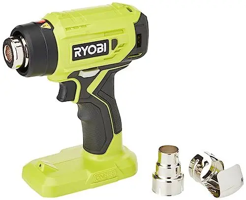 Produktbild: RYOBI 18 V ONE+ Akku-Heißluftgebläse R18HG-0 (Luftstrom 170l/min, Hitzegrad bis 470°, LED-Beleuchtung, mit Zwei Düsen, ohne Akku)