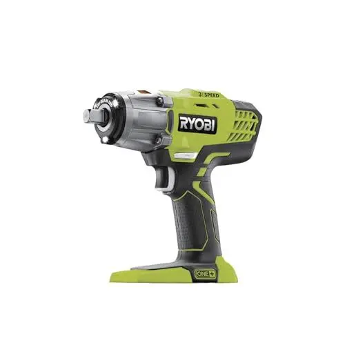 Produktbild: Ryobi 18 V ONE+ Akku-Schlagschrauber R18IW3-0 (max. Drehmoment 400 Nm, 1/2 Zoll Vierkant-Aufnahme, 3 Schaltstufen, Schlagzahl 0-3.200 min-1, LED-Beleuchtung, ohne Akku & Ladegerät im Karton)