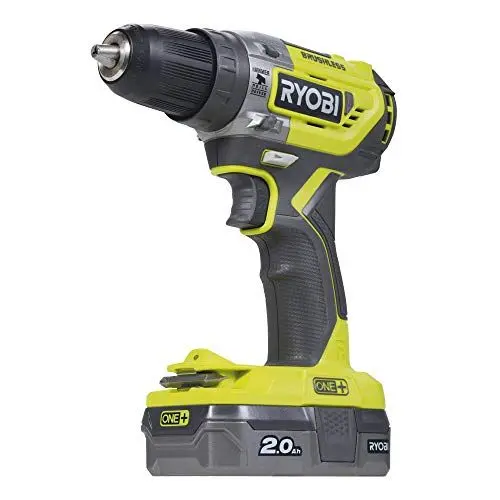 Produktbild: Ryobi Akku-Schlagbohrschrauber (2x Akku 2,0 Ah, 18 V, Schlagbohrfunktion, mit Ladegerät, LED-Beleuchtung) R18PD5-220S