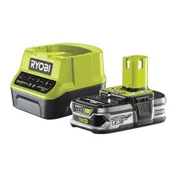 Produktbild: RYOBI 18 V ONE+ Akku-Starterset RC18120-115 (mit Überlastungsschutz und Ladezustandsanzeige, inkl. 1 x 1,5 Ah Akku und Schnellladegerät)