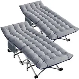 Produktbild: Ryuhic 2er Feldbett Klappbar mit Matratze, Campingbett Breite 68cm Tragfähigkeit 400kg, Klappbett/Gästebett Mit Aufbewahrungsbeutel, Relax Liege/Geeignet für Strandgärten, Camping, und Entspannung