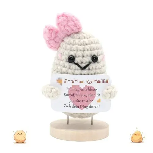 Produktbild: Ryvera Pocket Hug Positive Kartoffel, Positive Potato Geschenk für Ostern Geburtstag Frauen, Positive Kartoffel Puppe, Beste Freundin Geschenke, Pocket Hug Geschenke mit Positiver Energiekarte
