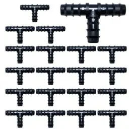 Produktbild: RYXZEN 20 Stück Gardena T Stück 1/2 zoll Schlauch Verbinder T-förmiger Schlauchverbinder Gartenschlauch Verbindungsstück für 16mm Tropfschlauch Bewässerung System Blumen, Pflanzen, Rasen, Landschaft