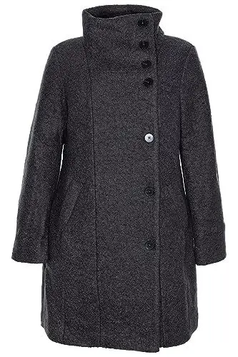 Produktbild: s Oliver Bouclé Mantel Kurzmantel Gehrock Longblazer Wollmantel Damen, Farbe:anthrazit, Damengrößen:42