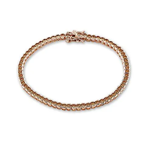 Produktbild: s. Oliver Damen-Armband 925 Silber teilvergoldet Zirkonia braun Rundschliff 18 cm - 539951