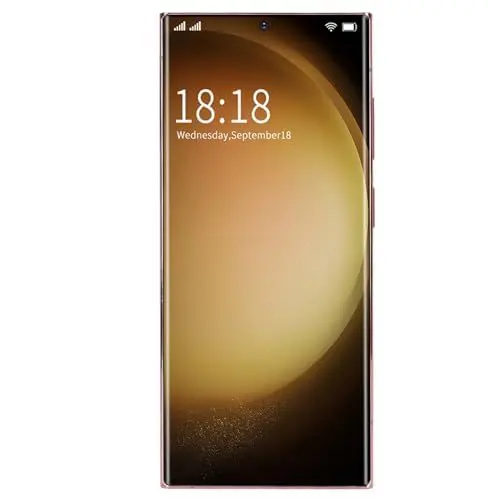 Produktbild: Lazmin112 S23 6,8-Zoll-HD-entsperrtes Telefon mit Stift, Dual-SIM, Octa-Core-CPU, 8 GB 256 GB, 13, 100–240 V, Bildschirm, Gehäuse, Leistungsstark, 9000-mAh-Akku (Gold)