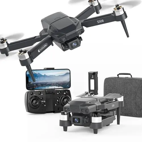 Produktbild: S508 Drohne mit Kamera HD 720P für Kinder,Mini Drone mit WiFi Übertragung für Anfänger,RC Drones Quadcopter für Jungen Mädchen,Spielzeug Drohne Helikopter mit Kopflos Modus,Handtasche Lange Flugzeit