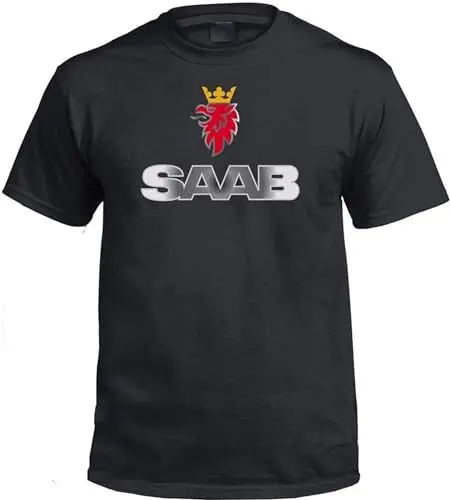 Produktbild: Saab T Shirt Fashion Cotton Tee&Tops for Men Black XL