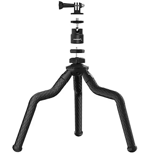Produktbild: SABRENT Kamera Stativ, Flexibles Kugelkopf-Bundle leichtes Camera Tripod, Aluminium fotostativ für Panasonic Canon Nikon Sony, Dreibeinstativ for Smartphone mit Handy Halterung (TP-FLTP)