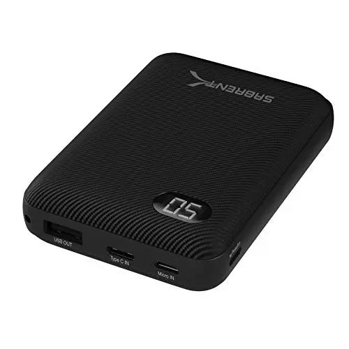 Produktbild: SABRENT Power Bank 10000 mAh, USB C externer Akku Power Ladegerät, tragbare powerbank klein Aber stark, Schnelllade, USB 3.2, fur iPhone, Samsung Galaxy, Laptop und mehr (PB-YS10)