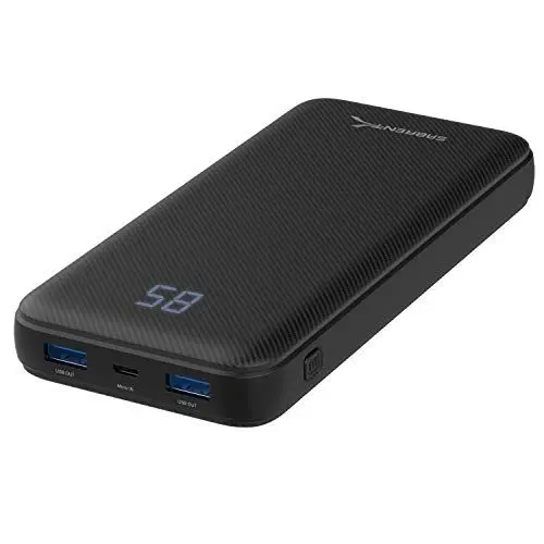 Produktbild: SABRENT Power Bank 20000 mAh, USB C PD externer Akku Power Ladegerät, tragbare, mit Schnellladefunktion, USB 3.0, Kompatibel mit iPhone, Samsung Galaxy, Laptop und mehr (PB-Y20B)
