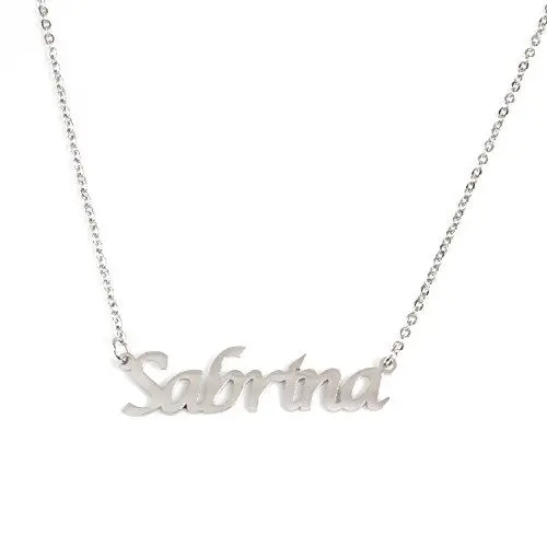 Produktbild: Sabrina Silberten Namenskette Personalisiert Damen Halskette Mit Namen Fashion Schmuck Geschenk Fur Freundin Mutter Schwester