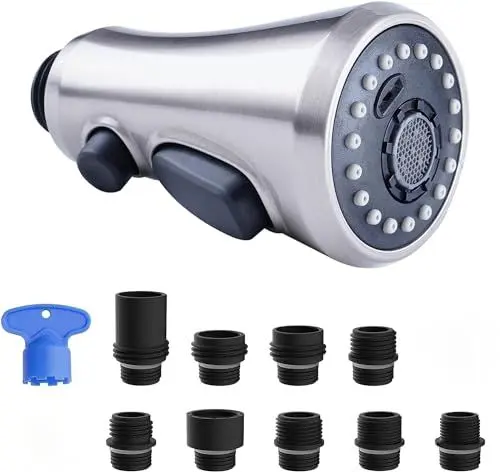 Produktbild: SADALAK Küchenarmatur-Sprühkopf, Küchenspüle, Wasserhahn, herausziehbare Sprühdüse, Ersatzteile, 3 Modi mit Aquablade Stream Spray G1/2 Anschluss