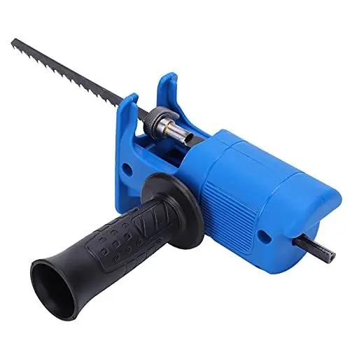 Produktbild: Säbelsäge, Tragbarer Hand-Säbelsägen-Adapter, Elektrische Bohrmaschine, Modifiziertes Werkzeug, Holzbearbeitungszubehör mit 3 Sägeblättern Zum Schneiden von Holz und Metall