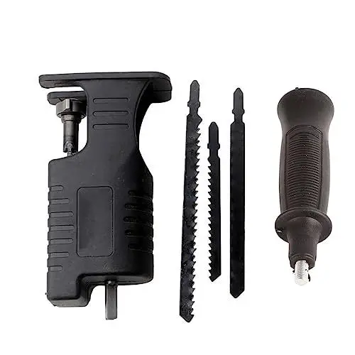 Produktbild: Säbelsägen-Adapter, Abnehmbarer Handbohrmaschine-zu-Säge-Adapter, Kettensägen-Umrüstkopf mit 3 Klingen für Holz, Hartplastik