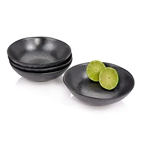 Produktbild: Sänger | Schalen Set Tombey, 4-teiliges Schalenset aus Steingut, handmade, Teller Tief, Einzigartiges Design 450ml | PREMIUM COLLECTION