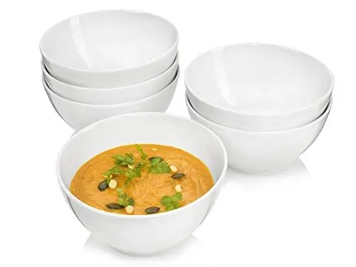Produktbild: Sänger | Suppenschalen Sunfort, 6-teiliges Set aus Porzellan, Füllmenge: 800 ml, Suppenteller Tief, Teller Set | PREMIUM COLLECTION