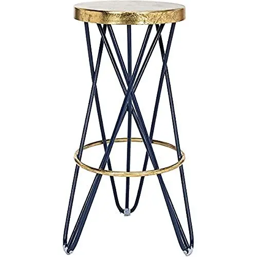 Produktbild: SAFAVIEH Modern Bar & Counter Stool, in Navy and Gold