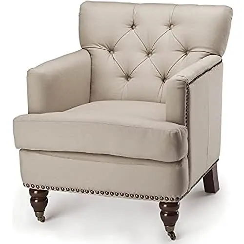 Produktbild: SAFAVIEH Modern Upholstered Accent Chair, in Beige