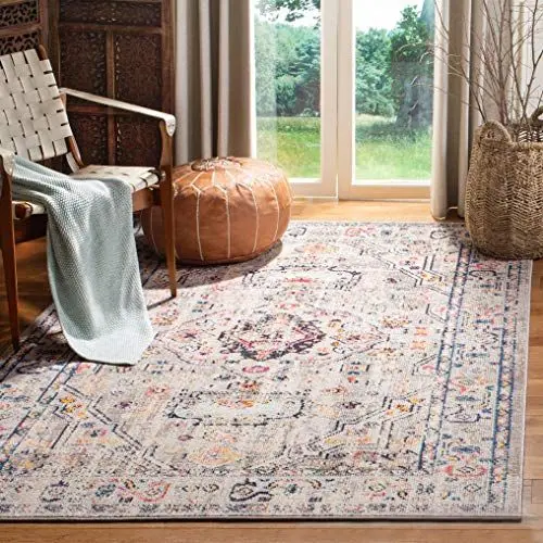 Produktbild: SAFAVIEH Traditionell Teppich für Wohnzimmer, Esszimmer, Schlafzimmer - Madison Collection, Kurzer Flor, Grau und Blau, 160 X 229 cm