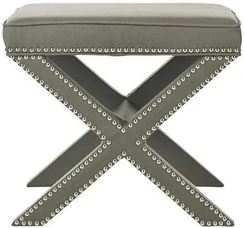 Produktbild: SAFAVIEH Upholstered Ottoman, in Granite, 55 X 55 X 50