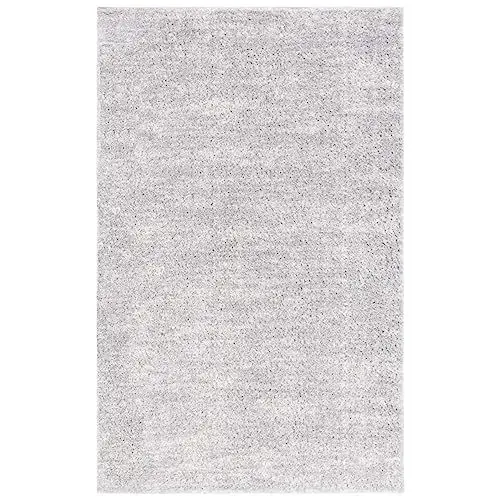 Produktbild: SAFAVIEH Zottelig Teppich für Wohnzimmer, Esszimmer, Schlafzimmer - Berber Shag Collection, Hoher Flor, Hellgrau, 152 X 229 cm
