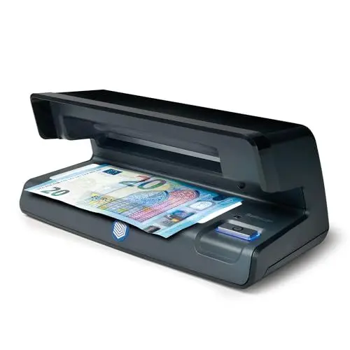 Produktbild: Safescan 70 UV-Falschgeldprüfgerät zur Prüfung von Banknoten, Kreditkarten und Ausweisen - UV-Geldscheinprüfer für neue Banknoten - UV-Falschgeldprüfgerät mit Weisslicht - UV-Geldscheinprüfer