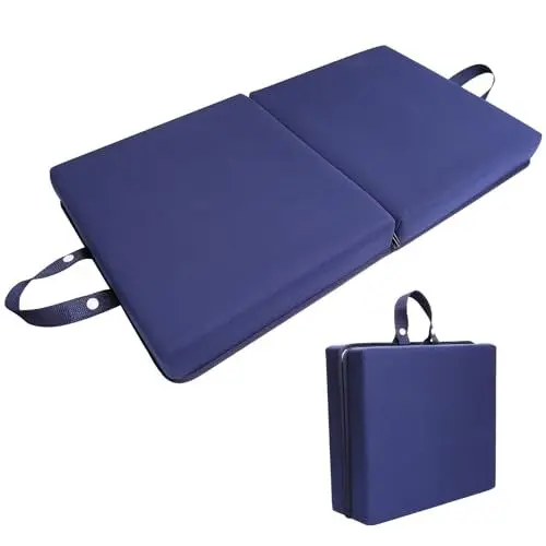 Produktbild: Safesense Kniekissen Garten, Kniematte faltbar weich 6cm Dicke Schaumstoff, wetterfest Kniebrett für Arbeit Werkstatt Sport Yoga Fitness Outdoor Boden Dunkelblau