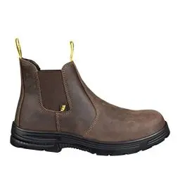 Produktbild: SAFETY JOGGER Sicherheitsschuhe Herren S3 - Jackman - Arbeitsschuhe Wasserdicht, Bequeme, rutschfeste Schuhe Männer, Stahlkappenschuhe Hoch, Sicherheitsstiefel, auch für Damen, Braun, 45 EU