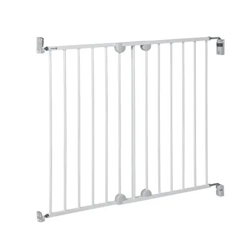 Produktbild: Safety 1st Wall Fix Treppenschutzgitter, verstellbares Türschutzgitter aus Metall, Maße verstellbar von 62-102 cm, öffnet in beide Richtungen, Schraubenbefestigung, Weiß