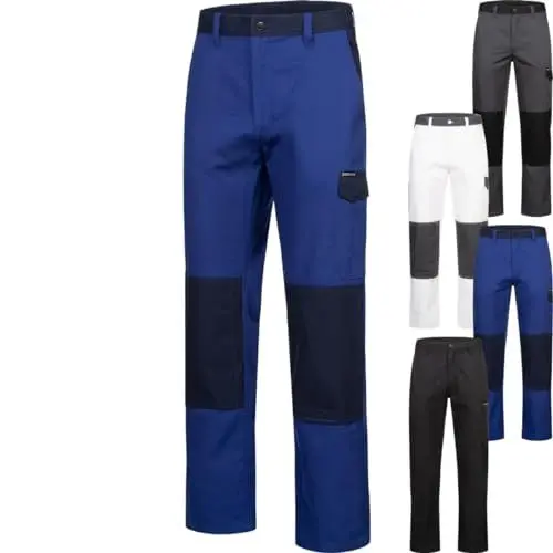 Produktbild: Safetytex Twill Arbeitshose - Bundhose strapazierfähig - viele Taschen - Twillhose lang - Malerhose - Cargo-Hose mit Knietaschen - Royal/Navy - Gr. 64