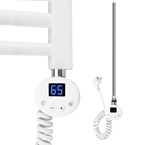 Produktbild: S'AFIELINA Heizstab mit Thermostat für Badheizkörper Handtuchtrockner 300 Watt Heizelemente Europäischer Stecker weiß