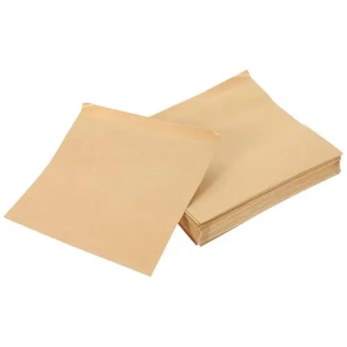 Produktbild: SAFIGLE 100 Stück Fettdichte Papiertüte Snackbeutel verschließbare Kekstüten Gebäckbeutel aus Papier Liner Leckerlitüten aus Papier Taschen für Kekse Speisenpapierbeutel Kekspapiertüten