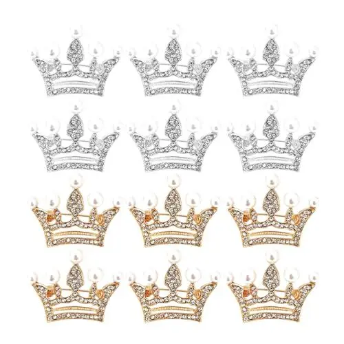 Produktbild: SAFIGLE 12 Stück Kronen Brosche Kleidungsbrosche Zarte Brosche Anstecknadel Ästhetische Brosche Für Kleidung Rucksäcke Anstecknadel Anstecknadel Anstecknadel Krone Anstecknadel