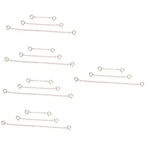 Produktbild: SAFIGLE 15 Stück S925 Verlängerungskette Sterlingsilber Fußkettchen Schmuck DIY Kette Armreif Armbänder Halskette Kettenverlängerung DIY Halskettenverlängerung Schmuckteile