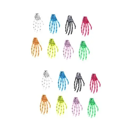 Produktbild: SAFIGLE 16 Stk Halloween-Haarspangen Mädchen-Outfit Zombie-Knochen-Haarnadel halloween haarspangen haarspange halloween Tiara haarschmuck Kinder Haarnadel kreative Haarspange Fluoreszenz