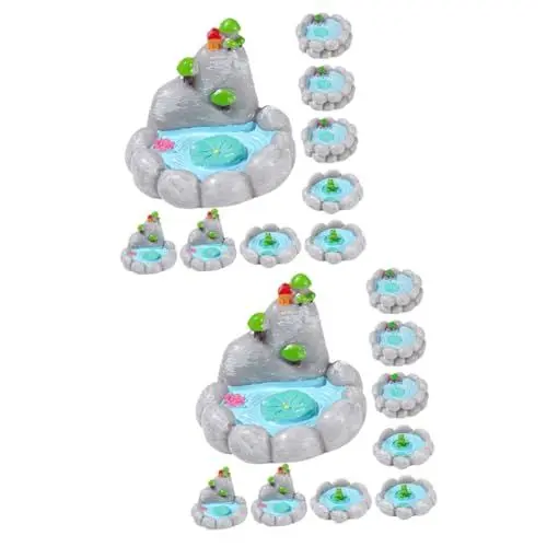 Produktbild: SAFIGLE 18 STK Mini-Gartenpool miniaturfiguren miniaturen Figuren teicherde für miniteich car Decor deko basteln Schwimmbad Ornamente einstellen Statue Kunsthandwerk Harz