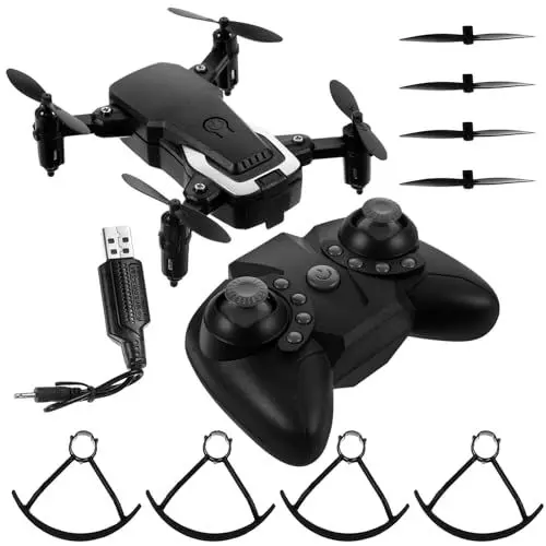 Produktbild: SAFIGLE Faltbare Drohne Für Jungen Und Mädchen Spielzeug 1080p-kamera Doppel-quadcopter 15 Minuten Flugzeit Sicheres Material Intelligenz-entwicklungsspielzeug