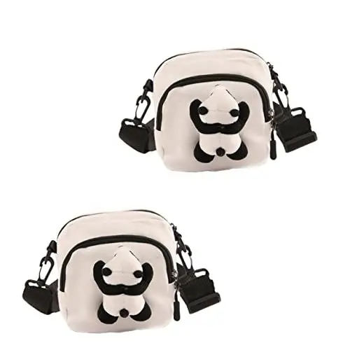 Produktbild: SAFIGLE 1Stk Umhängetasche Freizeittasche für Damen Umhängerucksack für Damen lady cross body bag geschenke für freundinnen Schultertasche Panda Kleine Tasche Fräulein Weiß