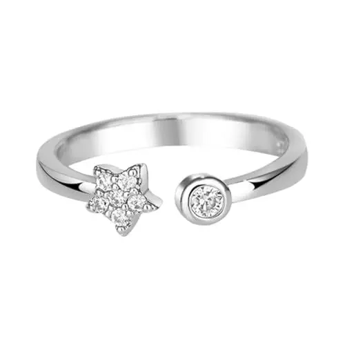 Produktbild: SAFIGLE 1Stück Einfacher Ring für Frauen Stilvolle Fingerdekoration Öffnungsring Hochwertigem Material für und Modestil