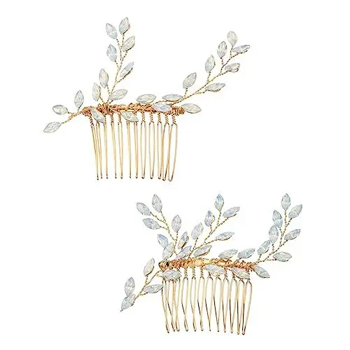 Produktbild: SAFIGLE 1 Paar Braut Haarschmuck mit Glänzenden Haarspangen Jelly Farbe Hochzeitsaccessoires für Damen Hochzeit Partys und Feste Bequem für Altersgruppen