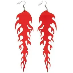 Produktbild: SAFIGLE 1 Paar Flammen Ohrringe Flammen Ohrringe Acryl Flammen Ohrringe Weiblicher Ohrschmuck Ohrringe Für Damen Modische Damen Ohrringe Baumelnde Ohrringe Elegante Tropfen
